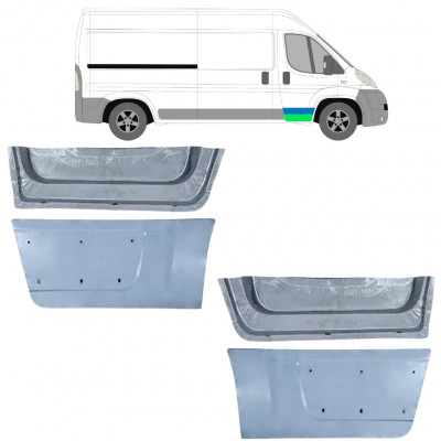 Binnen + buiten reparatiepaneel voor deur voor Fiat Ducato 2006- / Set 12006