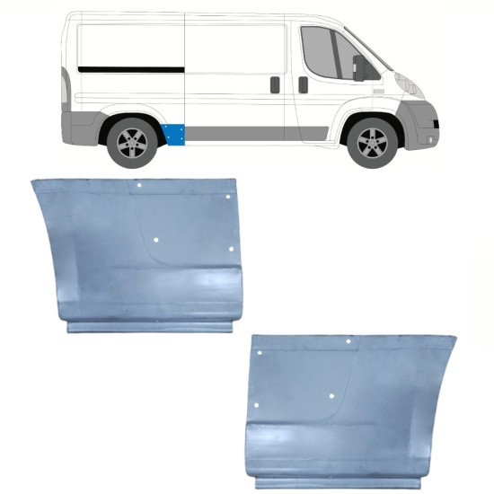 Reparatiepaneel achterspatbord voor Citroen Jumper 2006-2025 / Links + Rechts / Set 15405