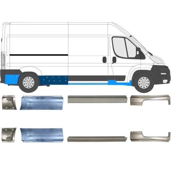 Reparatie dorpel voor Fiat Ducato 2006-2026 / Links + Rechts / Set 10887