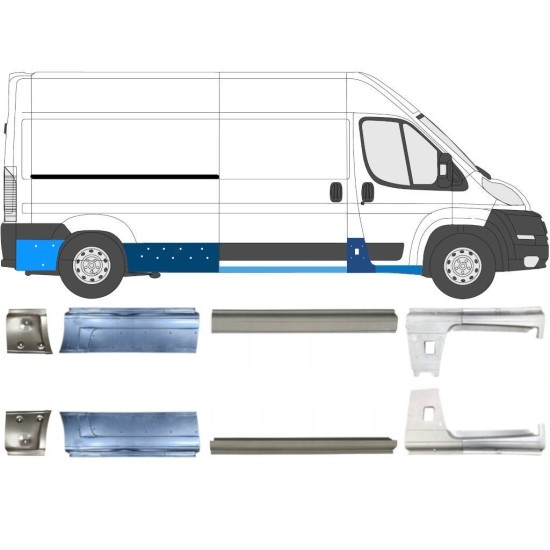 Reparatie dorpel voor Peugeot Boxer 2006-2026 / Links + Rechts / Set 14162