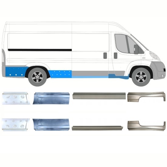 Reparatie dorpel voor Fiat Ducato 2006-2026 / Links + Rechts / Set 10891