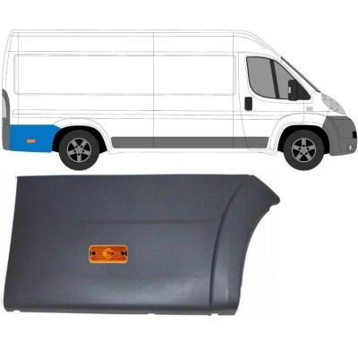Achterste sierlijst zijlijst met positielicht voor Fiat Ducato 2006-2018 / Rechts / Set 14146