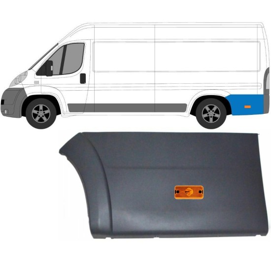 Achterste sierlijst zijlijst met positielicht voor Fiat Ducato 2006-2018 / Links / Set 10681
