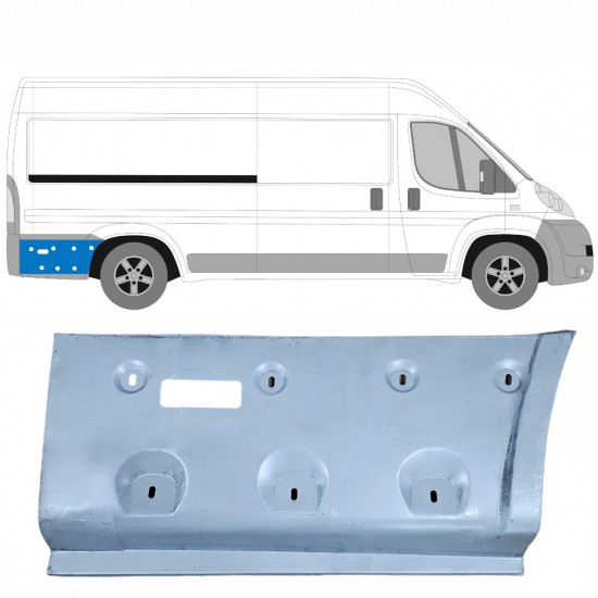 Reparatiepaneel achterspatbord voor Fiat Ducato 2006-  / LWB / Rechts 11658