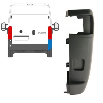 Hoek achterbumper 270 graden voor Fiat Ducato 2006-2018 / Rechts 16115