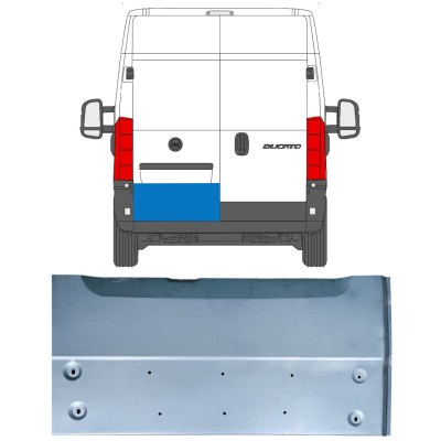 Reparatie plaatwerk achterste deuren  voor Fiat Ducato 2006-2014 / Links 14535