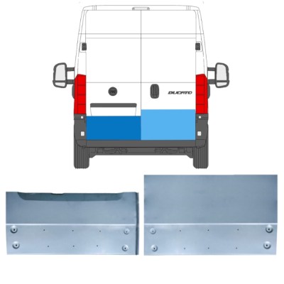 Reparatie plaatwerk achterste deuren  voor Fiat Ducato 2006-2014 / Links + Rechts / Set 14536