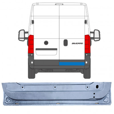 Reparatie plaatwerk achterste deuren  voor Fiat Ducato 2006-  / Rechts 11671