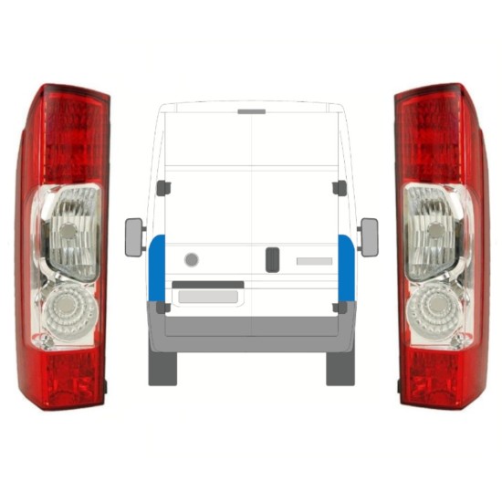 Achterlicht voor Fiat Ducato 2006-2014 / Links + Rechts / Set 10026