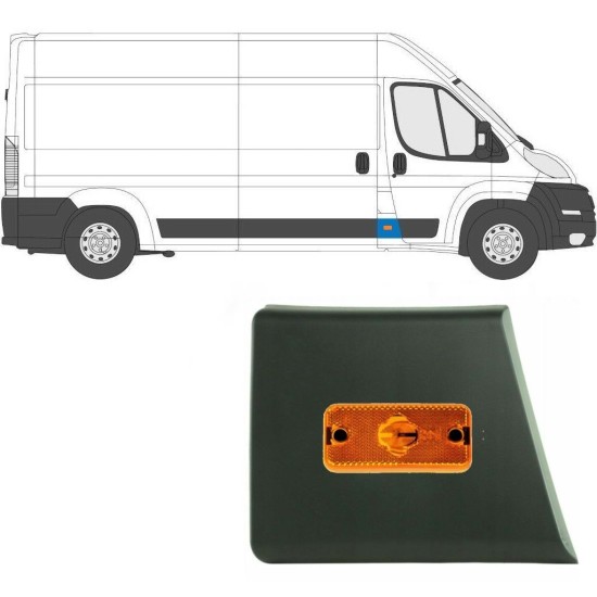 Sierlijst beschermingslijst voor stijl met positielicht voor Peugeot Boxer 2006-2018 / Rechts / Set 14137
