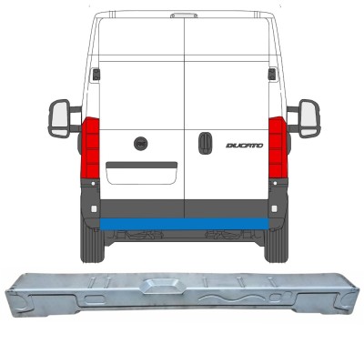 Reparatiepaneel achterbumper versterking voor Peugeot Boxer 2006-2026 16870