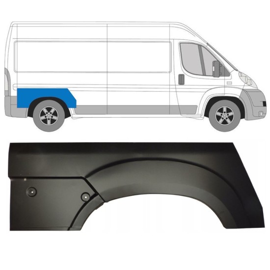 Reparatiepaneel achterspatbord voor Citroen Jumper 2006-2025 / Rechts 13380