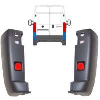 Hoek achterbumper + reflectorlamp voor Citroen Jumper 2006-2018 / Links + Rechts / Set 14083