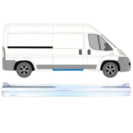 Volledige dorpel schuifdeur voor Peugeot Boxer 2006-2026 / Rechts 13848