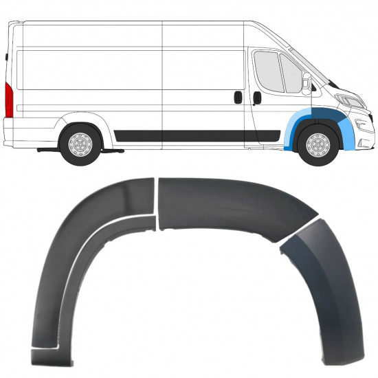 Set voorspatbord sierlijsten voor Fiat Ducato Boxer Relay 2014-2018 / Rechts /  8468