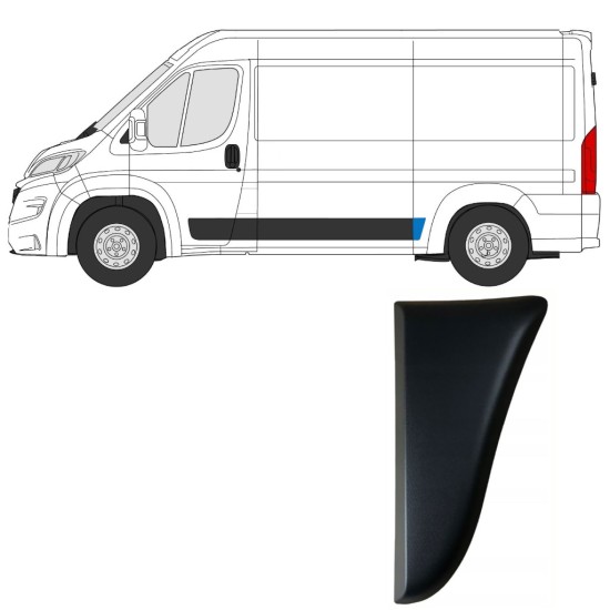 Zijlijst sierlijst achterspatbord voor Fiat Ducato 2018- / Links 14803 Zijlijst sierlijst achterspatbord voor Fiat Ducato 2018- / Links 14803