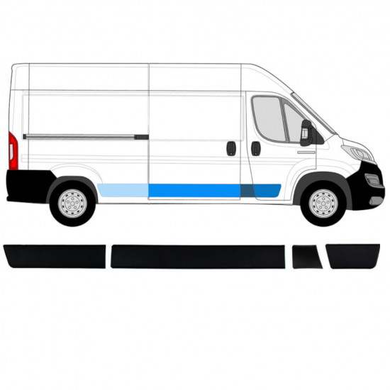 Sierlijsten set voor Fiat Ducato Boxer Relay 2018- / Rechts /  8484