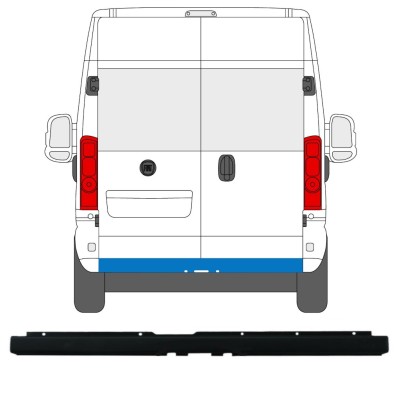 Achterbumper met opening voor trekhaak voor Citroen Jumper 2018- 16166
