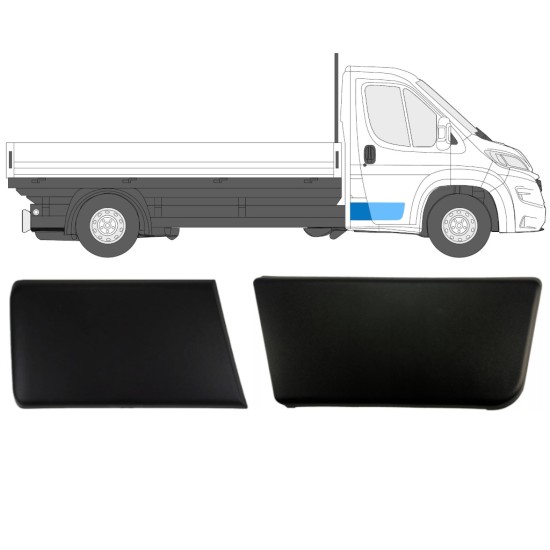 Sierlijsten zijlijsten set voor enkele cabine voor Fiat Ducato 2018- / Rechts / Enkele cabine / 14808