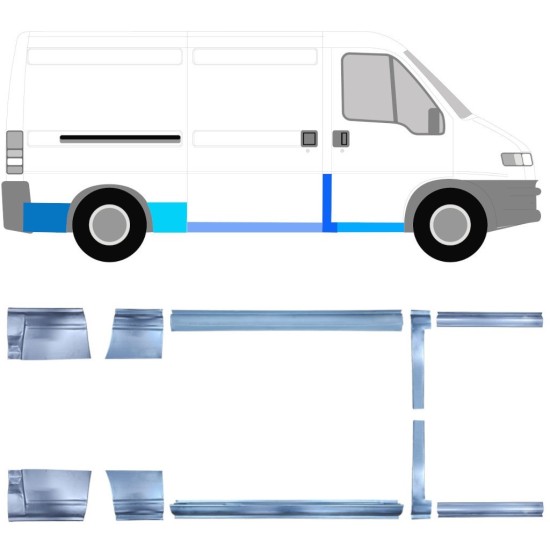 Reparatiepaneel set voor Fiat Ducato 1994-2006 / Links + Rechts / 16786