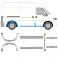 Reparatiepaneel dorpel + achterspatbord voor Fiat Ducato Boxer Relay 1994-2006 / MWB / Set 11517