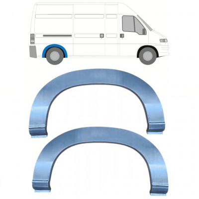 Reparatiepaneel achterspatbord voor Fiat Ducato Boxer Relay 1994- / Links = Rechts (symmetrisch) / Set 10096