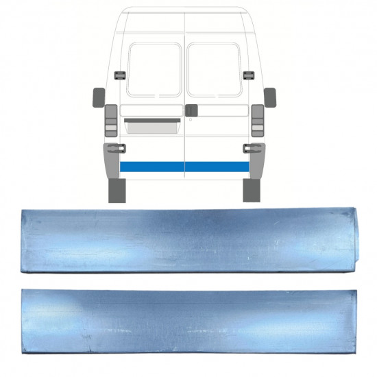 Lage reparatiepaneel achterste deuren voor Fiat Ducato Boxer Relay Jumper 1994-2006 / Links + Rechts / Set 9748