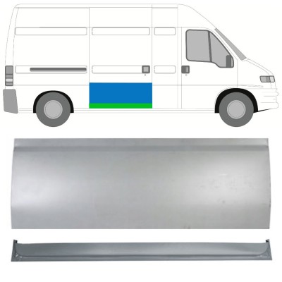 Binnen + buiten reparatiepaneel schuifdeur voor Citroen Jumper 1994-2006 / Rechts 16163