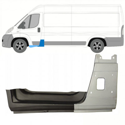 Reparatiepaneel stijl + reparatie dorpel voor Fiat Ducato 2006- / Links / Set 8743