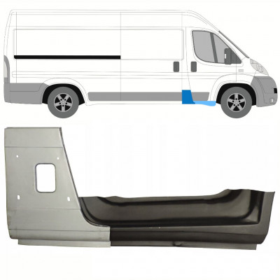 Reparatiepaneel stijl + reparatie dorpel voor Fiat Ducato 2006- / Rechts / Set 8742