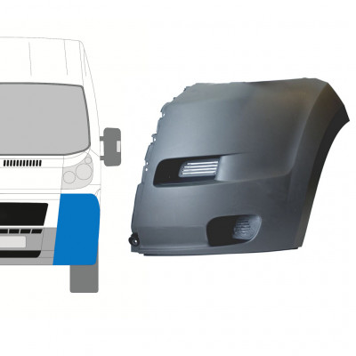 FIAT DUCATO 2006-2014 VOORBUMPER HOEK LINKS