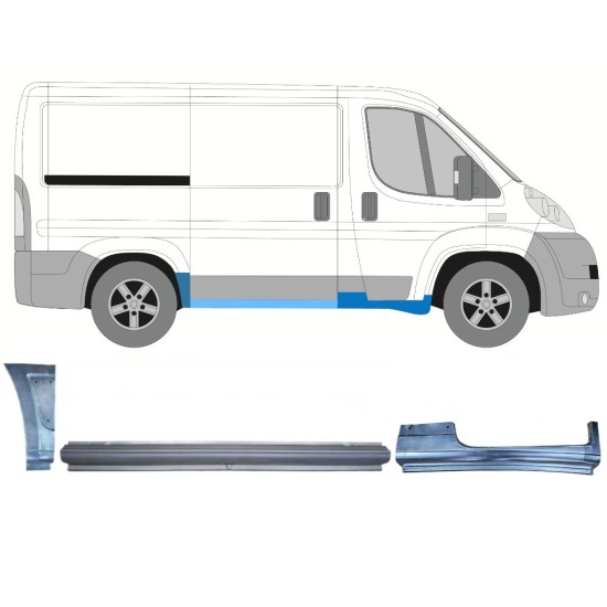 Reparatiepaneel set voor Fiat Ducato 2006-2014 / Rechts / 14810 Reparatiepaneel set voor Fiat Ducato 2006-2014 / Rechts / 14810