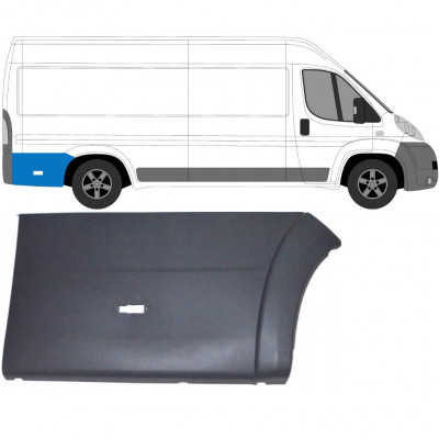 Achterste zijlijst sierlijst voor Fiat Ducato 2006- / XLWB / Rechts 6556