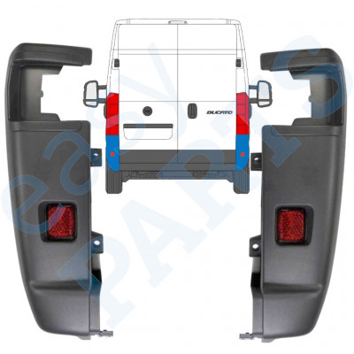 FIAT DUCATO 2006-2018 ACHTERBUMPER 270 GRADEN / SET