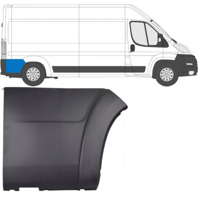 FIAT DUCATO 2006- ACHTER ZIJDE ZIJSTRIP ACHTER PANEL / RECHTS