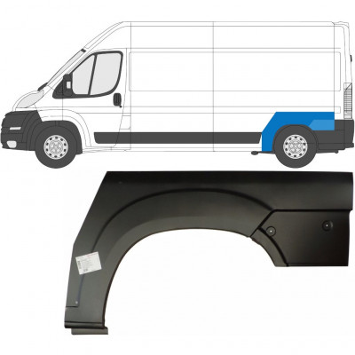 Reparatiepaneel achterspatbord voor Fiat Ducato 2006- / Links 6816