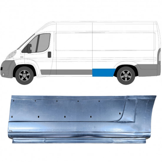 Reparatiepaneel achterspatbord voor Fiat Ducato 2006- / Links 6528