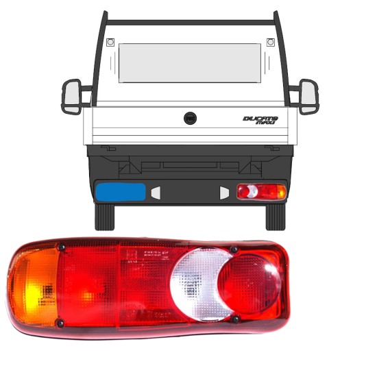 Achterlicht voor Citroen Jumper 2014-2018 / Links 15342