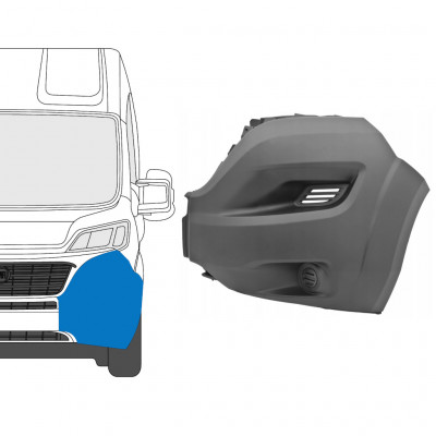 Voorbumper hoek voor Fiat Ducato 2014-2018 / Links 9340