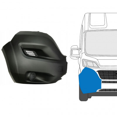 Voorbumper hoek voor Fiat Ducato 2018- / Rechts 9044