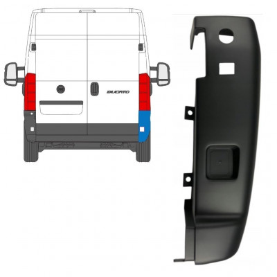 FIAT DUCATO 2018- ACHTERBUMPER HOEK 180 DEGREE / RECHTS