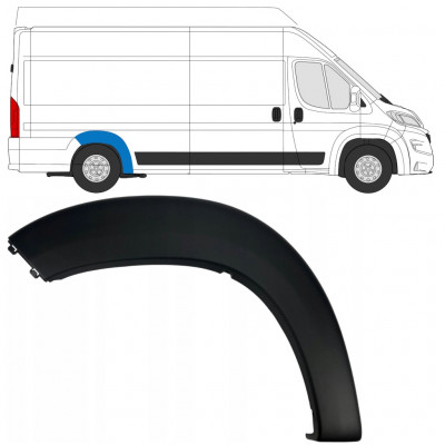 FIAT DUCATO 2018- HEAVY ZIJSTRIP ABOVE ACHTER ZIJDE WIEL / RECHTS