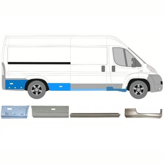 Reparatiepaneel set voor Fiat Ducato 2006-2026 / Rechts / 16801