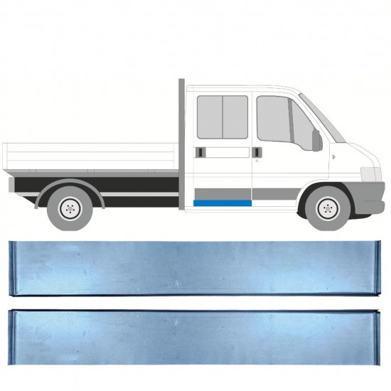 FIAT  DUCATO BOXER RELAY JUMPER DUBBELE CABINE 1994-2006 REPARATIEPANEEL ACHTERDEUR PANEL / SET