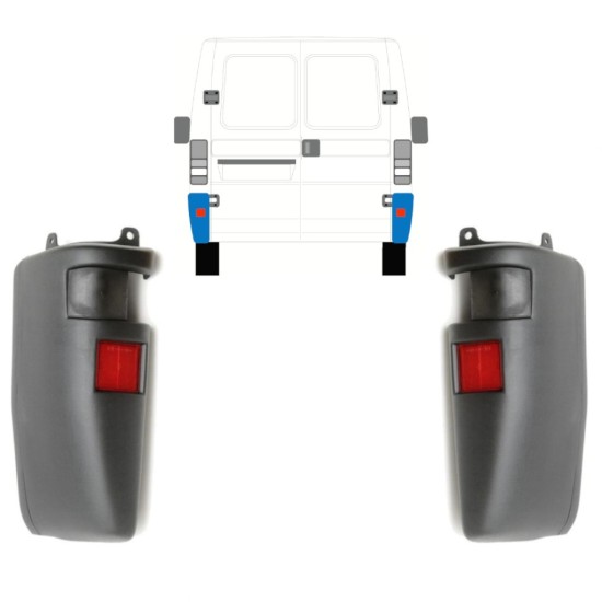 Achterbumper hoek voor Peugeot Boxer 1994-2002 / Links + Rechts / Set 14113