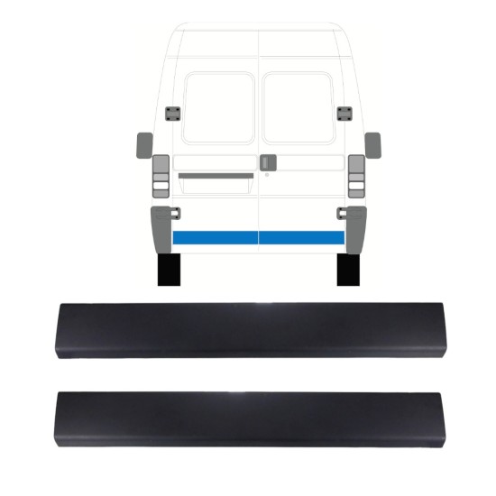 Sierlijst achterdeur voor Citroen Jumper 1994-2002 / Links + Rechts / Set 14069