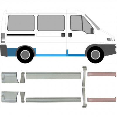 FIAT DUCATO BOXER RELAY 1994-2006 DORPEL REPARATIEPANEEL ACHTER ZIJDE FENDER / SET 10