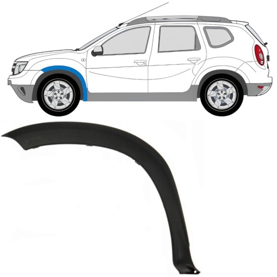 Spatbord sierlijst wielkast voor Dacia Duster 2010-2017 / Links 16018