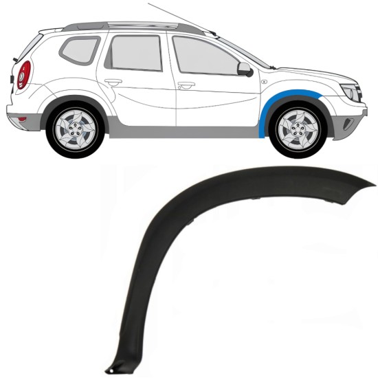Spatbord sierlijst wielkast voor Dacia Duster 2010-2017 / Rechts 16017