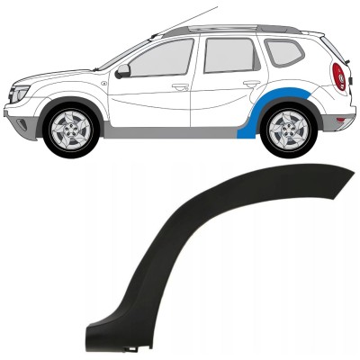 Zijlijst sierlijst achterspatbord voor Dacia Duster 2010-2017 / Links 16020